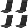 Madison Stuhlkissen^Black Canvas Eco+ Gartenstuhlkissen - 4er-Set