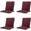 Madison Bordeaux Canvas Eco+ Stapelbare Stuhlkissen - 4er-Set< Stuhlkissen
