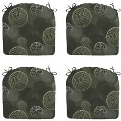 Madison Sitzkissen-Circle grünes Sitzkissen - 4er-Set
