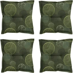 Madison Sitzkissen-Circle grünes Sitzkissen - 4er-Set