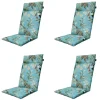 Madison Stuhlkissen-Grasse Aqua Gartenstuhlkissen - 4er-Set