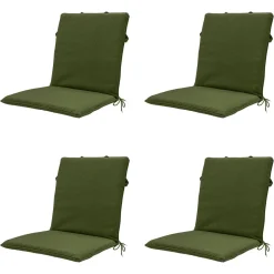 Madison Stuhlkissen^Moosgrünes Canvas Eco+ Stapelbares Stuhlkissen - 4er-Set