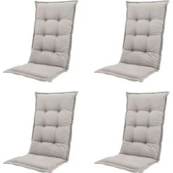 Madison Stuhlkissen-Naples Taupe Gartenstuhlkissen - 4er-Set