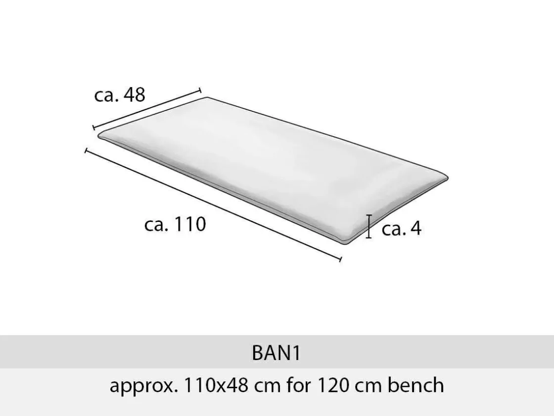 Madison Bankauflage Outdoor^Oxford Grey Outdoor Bankkissen - 120 cm
