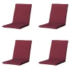 Madison Stuhlkissen-Panama bordeaux Stapelbare Stuhlkissen - 4er-Set