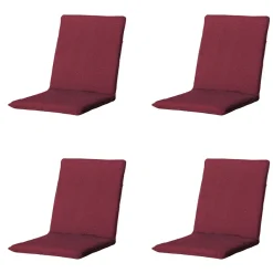 Madison Stuhlkissen-Panama bordeaux Stapelbare Stuhlkissen - 4er-Set