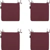 Madison Sitzkissen-Panama bordeaux Sitzkissen - 4er Set