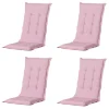 Madison Stuhlkissen-Panama Gartenstuhlkissen in zartem Rosa – 4er-Set