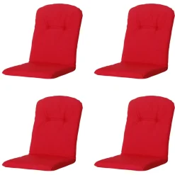 Madison Stuhlkissen-Panama rotes Schalensitzkissen - 4er-Set