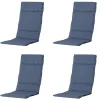 Madison Stuhlkissen-Panama Saphirblau Gartenkissen - 4er-Set