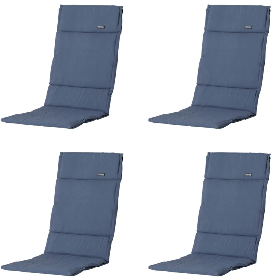 Madison Stuhlkissen-Panama Saphirblau Gartenkissen - 4er-Set