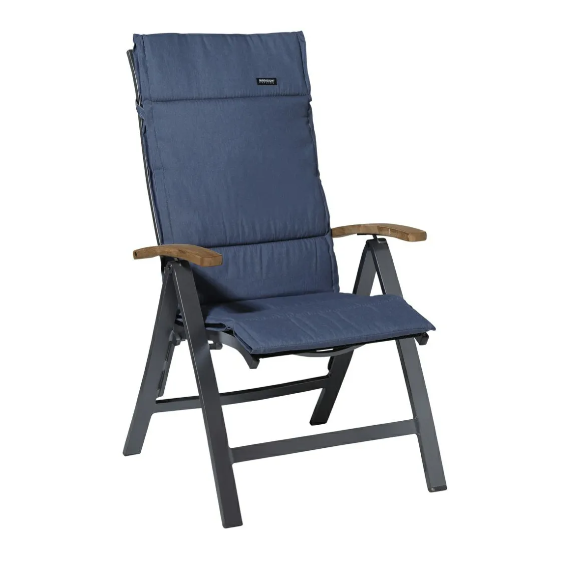 Madison Stuhlkissen-Panama Saphirblau Gartenkissen - 4er-Set
