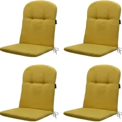 Madison Stuhlkissen-Panama Senfgelbes Schalensitzkissen – 4er-Set