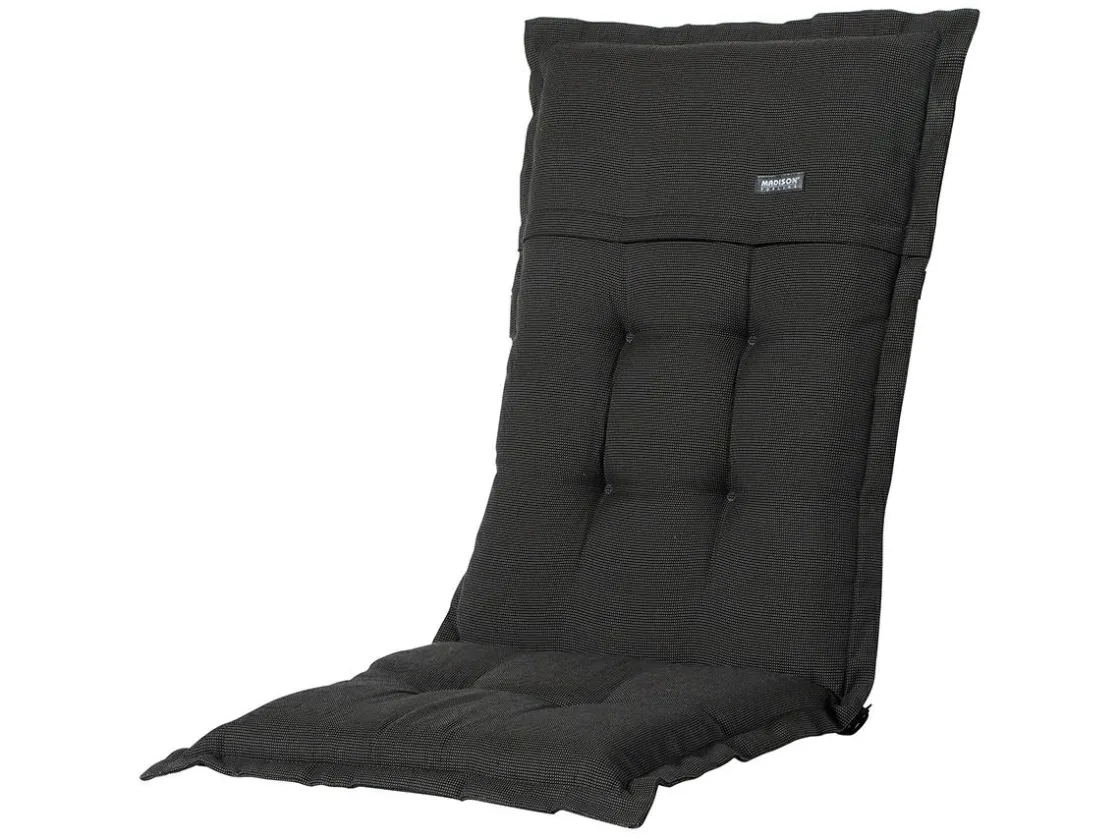 Madison Stuhlkissen-Rib Black für niedrige Rückenlehne