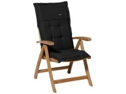 Madison Stuhlkissen-Rib Black für niedrige Rückenlehne