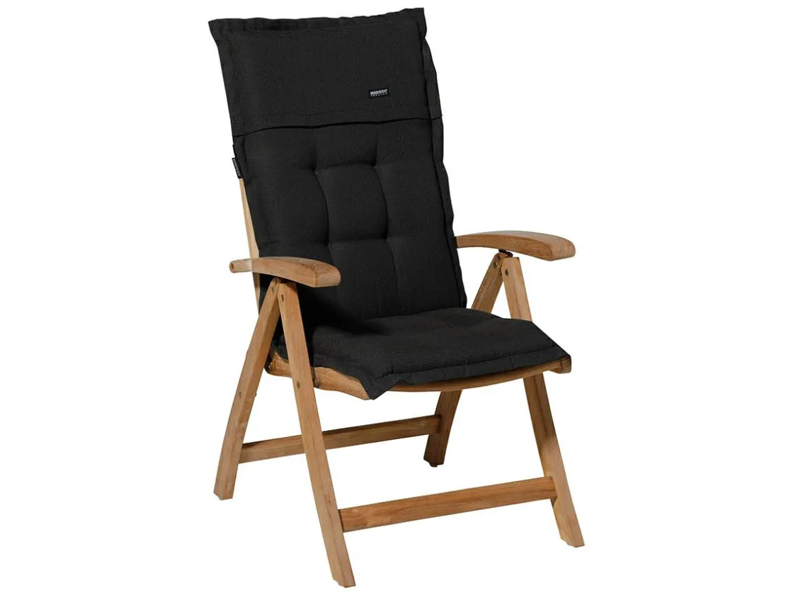 Madison Stuhlkissen-Rib Black für niedrige Rückenlehne