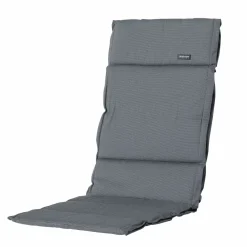 Madison Stuhlkissen-Rib Grey 125x50 Gartenkissen mit hoher Rückenlehne
