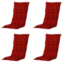 Madison Stuhlkissen-Rib rote Gartenstuhlkissen - 4er-Set