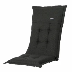 Madison Stuhlkissen-Rib schwarze Gartenstuhlkissen - 4er-Set