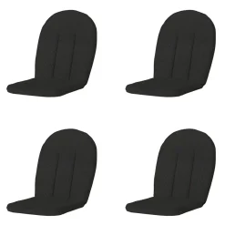 Madison Stuhlkissen-Rib schwarzes Gartenkissen - 4er-Set