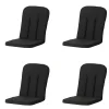 Madison Stuhlkissen-Rib schwarzes Gartenkissen - 4er-Set