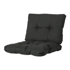 Madison Sitzkissen-Rib schwarzes Sitzkissen - 2er-Set