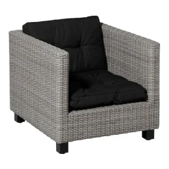 Madison Sitzkissen-Rib schwarzes Sitzkissen - 2er-Set