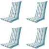 Madison Stuhlkissen-Righe azurblaue Gartenstuhlkissen - 4er-Set