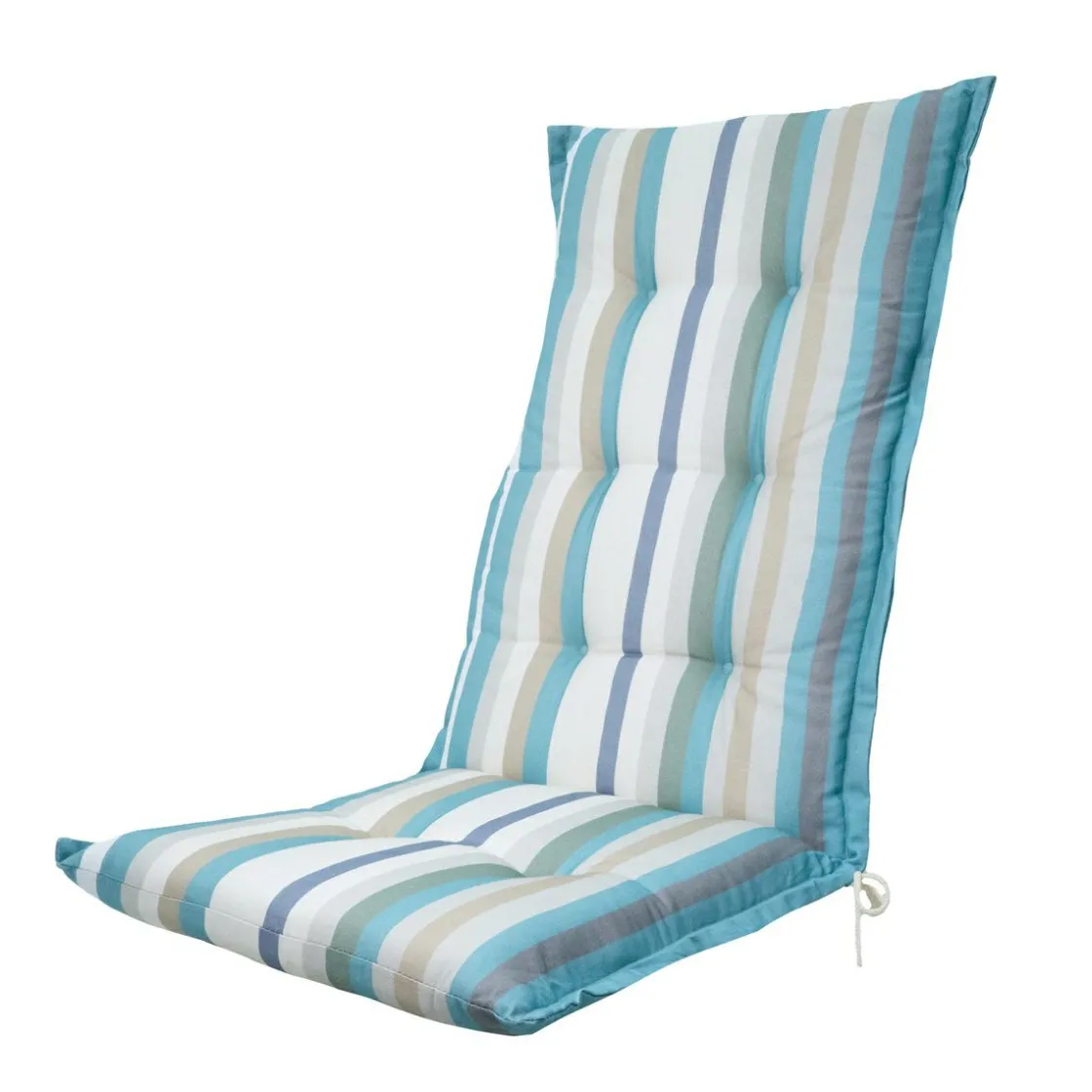 Madison Stuhlkissen-Righe azurblaue Gartenstuhlkissen - 4er-Set