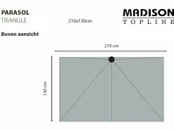 Madison Sonnenschirme-Triangle 210 x 130 Sonnenschirm - Grey