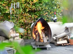 Magma Feuerkörbe & Feuerschalen|Feuerkörbe & Feuerschalen-Rostfrei-Zwarz Garten Kamin set
