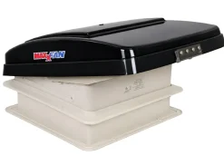 Maxxfan Dachluken Ventilatoren|Dachluken^Deluxe Compact 28 x 28 Dachluke mit Ventilator - Smoke