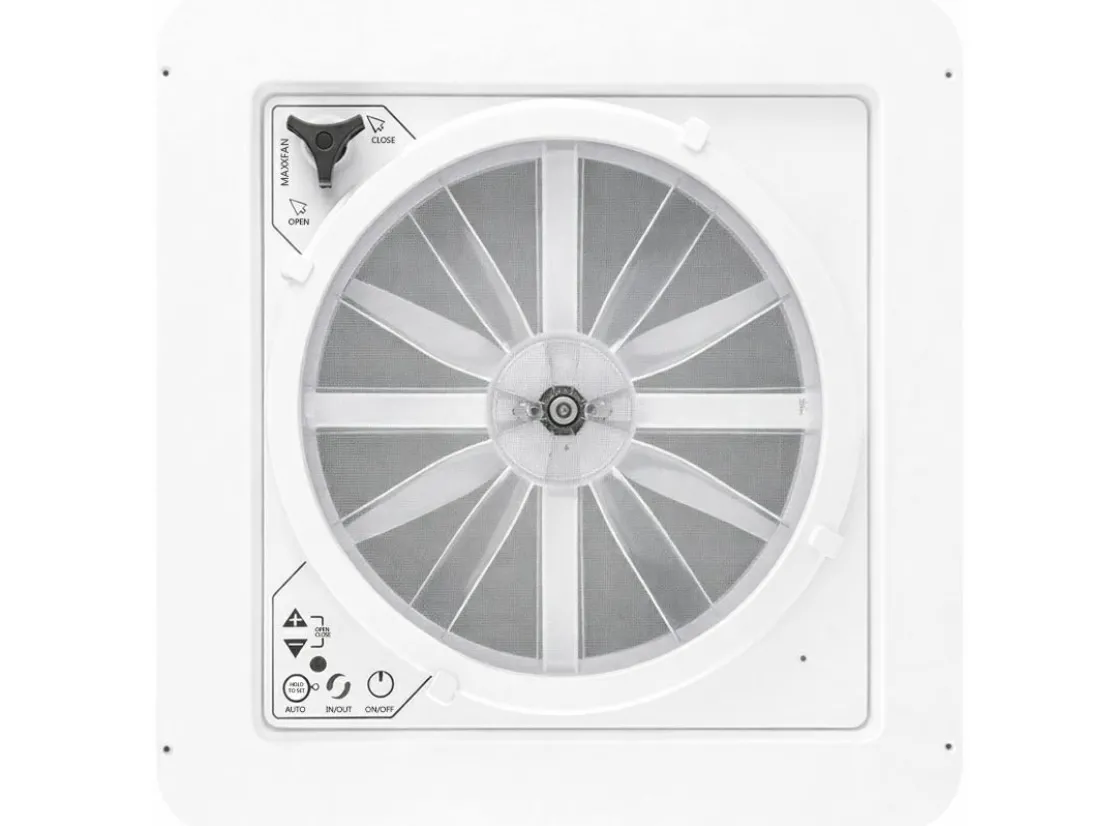 Maxxfan Dachluken Ventilatoren|Dachluken^Deluxe Compact 28 x 28 Dachluke mit Ventilator - Smoke