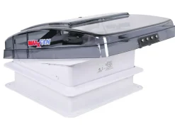 Maxxfan Dachluken Ventilatoren|Dachluken-Deluxe Compact 28 x 28 Dachluke mit Ventilator - Transparent