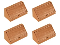Markenlos Eckverbinder-Möbelverbinder mit Kappe - Beige