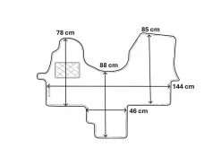 Markenlos Mercedes Sprinter ab 2019 Fahrerhausmatte< Fahrerhausteppich