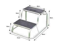 Milenco Trittstufen^Aluminium Rubber Double Step