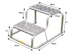 Milenco Trittstufen^Original Aluminium Double Step