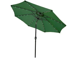 Monstershop Sonnenschirme-270 cm LED Sonnenschirm mit Kippfunktion - Green