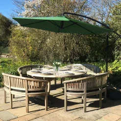 Monstershop Sonnenschirme-300 freitragender Sonnenschirm - Green