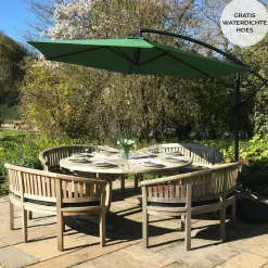 Monstershop Sonnenschirme-300 freitragender Sonnenschirm - Green