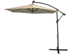 Monstershop Sonnenschirme^300 Sonnenschirm mit LED-Beleuchtung - Beige