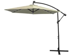 Monstershop Sonnenschirme-300 Sonnenschirm mit LED-Beleuchtung - Cream