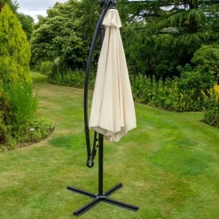 Monstershop Sonnenschirme-300 Sonnenschirm mit LED-Beleuchtung - Cream