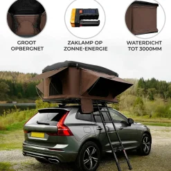 Monstershop Braun 2-3 Personen Dachzelt< Dachzelte|3 Personen Dachzelte