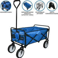 Monstershop Faltbarer Gartenwagen - Blue< Bollerwagen