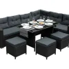 Monstershop Lounge Sets^Rattan 9 Personen Ecklounge-Set
