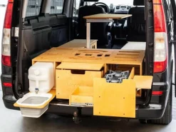 Markenlos Moonbox 124 cm Modify Natur Van Campingbox mit Tisch< Campingboxen