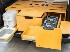 Markenlos Campingboxen^Moonbox Van/Bus 115cm Modify Natur Campingbox mit Tisch