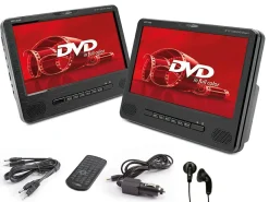 Caliber MPD298 Set von 2 DVD-Playern - 9 Zoll - Schwarz< Fernseher